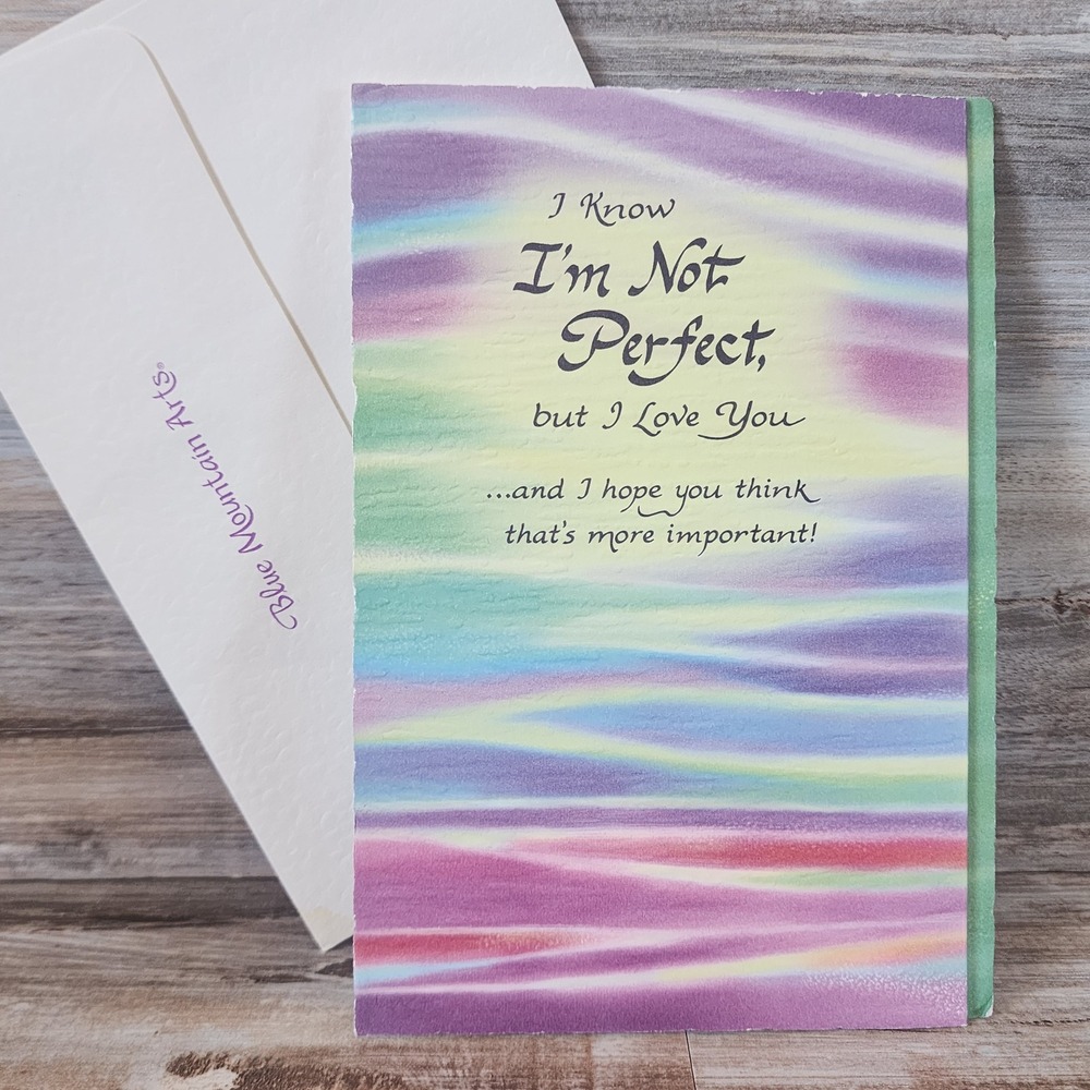 Blue Mountain Arts Donna Fargo Greeting Card I Love You Not Perfect Watercolor